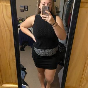 Black and white sweater